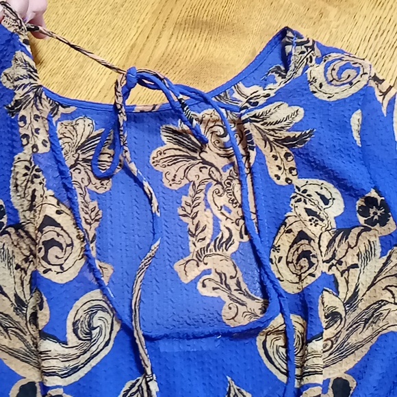 Free People Womens XS SHEER Dress PURPLE Preowned Floral Flowers Casual Work - Picture 4 of 10